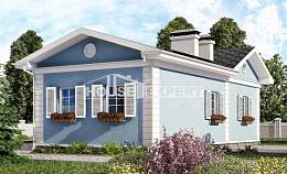 090-004-П Проект одноэтажного дома, уютный коттедж из бризолита Чита, House Expert