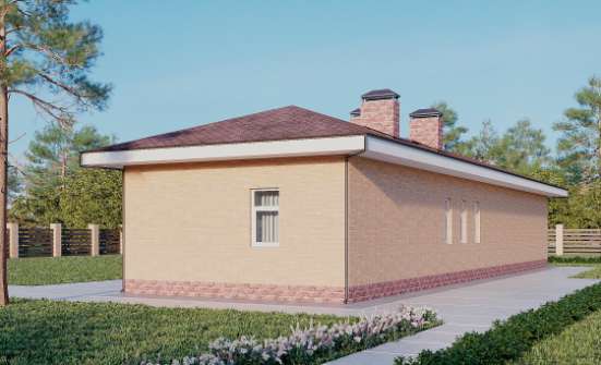110-006-Л Проект бани из бризолита Краснокаменск | Проекты одноэтажных домов от House Expert