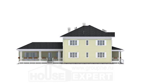 410-002-Л Проект двухэтажного дома, гараж, красивый загородный дом из блока Чита, House Expert