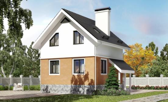 100-005-Л Проект трехэтажного дома с мансардой, красивый дом из теплоблока Чита | Проекты домов от House Expert