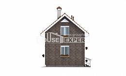 045-001-Л Проект двухэтажного дома с мансардой, крохотный дом из арболита Краснокаменск, House Expert