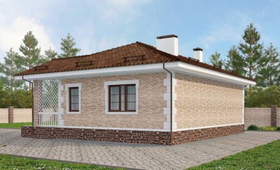 065-002-П Проект бани из кирпича Могоча | Проекты домов от House Expert