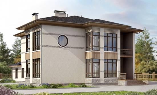 345-001-П Проект двухэтажного дома, большой домик из пеноблока, Краснокаменск