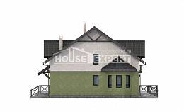 120-003-П Проект двухэтажного дома с мансардным этажом, экономичный домик из поризованных блоков Краснокаменск, House Expert