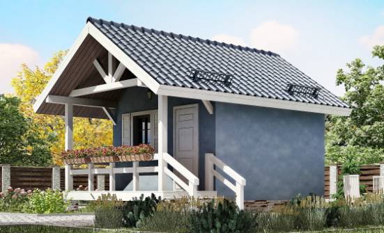 020-001-П Проект одноэтажного дома с мансардой, миниатюрный дом из бревен, Могоча