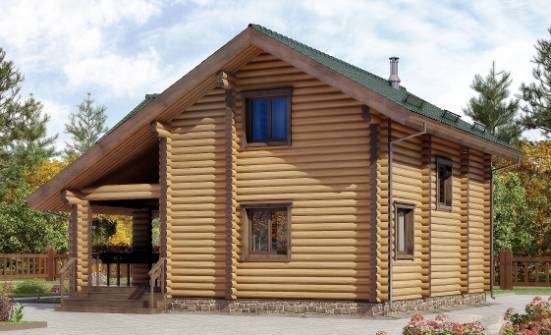 110-005-П Проект двухэтажного дома мансардой, компактный загородный дом из дерева Могоча | Проекты домов от House Expert