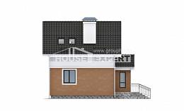 070-001-Л Проект двухэтажного дома мансардный этаж, доступный загородный дом из керамзитобетонных блоков, Чита