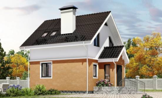 070-001-Л Проект двухэтажного дома с мансардой, крохотный дом из газобетона Чита | Проекты домов от House Expert