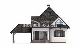 110-002-Л Проект двухэтажного дома с мансардой, гараж, классический дом из пеноблока Краснокаменск, House Expert