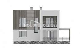 150-017-П Проект двухэтажного дома, простой загородный дом из блока Чита, House Expert