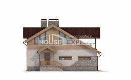 165-002-П Проект двухэтажного дома мансардный этаж и гаражом, недорогой дом из твинблока Краснокаменск, House Expert