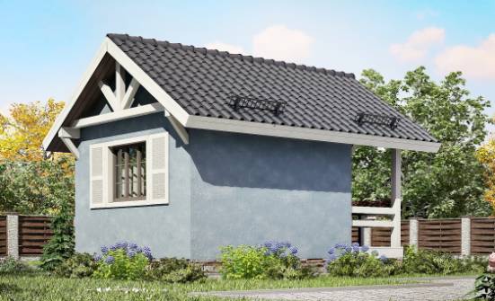 020-001-П Проект одноэтажного дома с мансардой, миниатюрный дом из бревен, Могоча