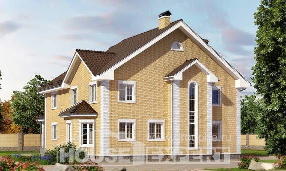 320-003-Л Проект двухэтажного дома, большой загородный дом из теплоблока, Краснокаменск