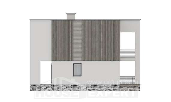 150-017-П Проект двухэтажного дома, скромный загородный дом из газобетона Чита, House Expert