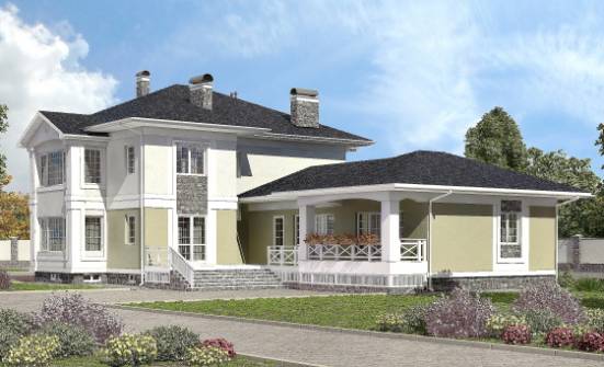 620-001-Л Проект трехэтажного дома, гараж, красивый загородный дом из теплоблока Чита | Проекты домов от House Expert