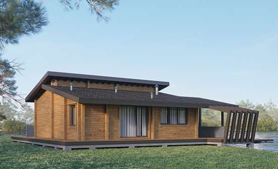 100-007-П Проект бани из дерева Чита | Проекты одноэтажных домов от House Expert