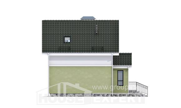 070-001-П Проект двухэтажного дома с мансардным этажом, красивый дом из керамзитобетонных блоков Краснокаменск, House Expert