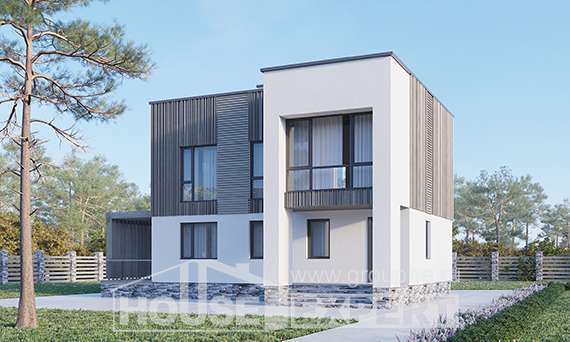 150-017-П Проект двухэтажного дома, недорогой загородный дом из керамзитобетонных блоков Чита, House Expert