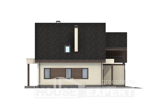 120-005-Л Проект двухэтажного дома мансардный этаж, гараж, доступный коттедж из твинблока, Краснокаменск