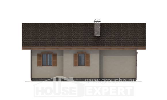 090-002-Л Проект одноэтажного дома, бюджетный загородный дом из кирпича Краснокаменск, House Expert